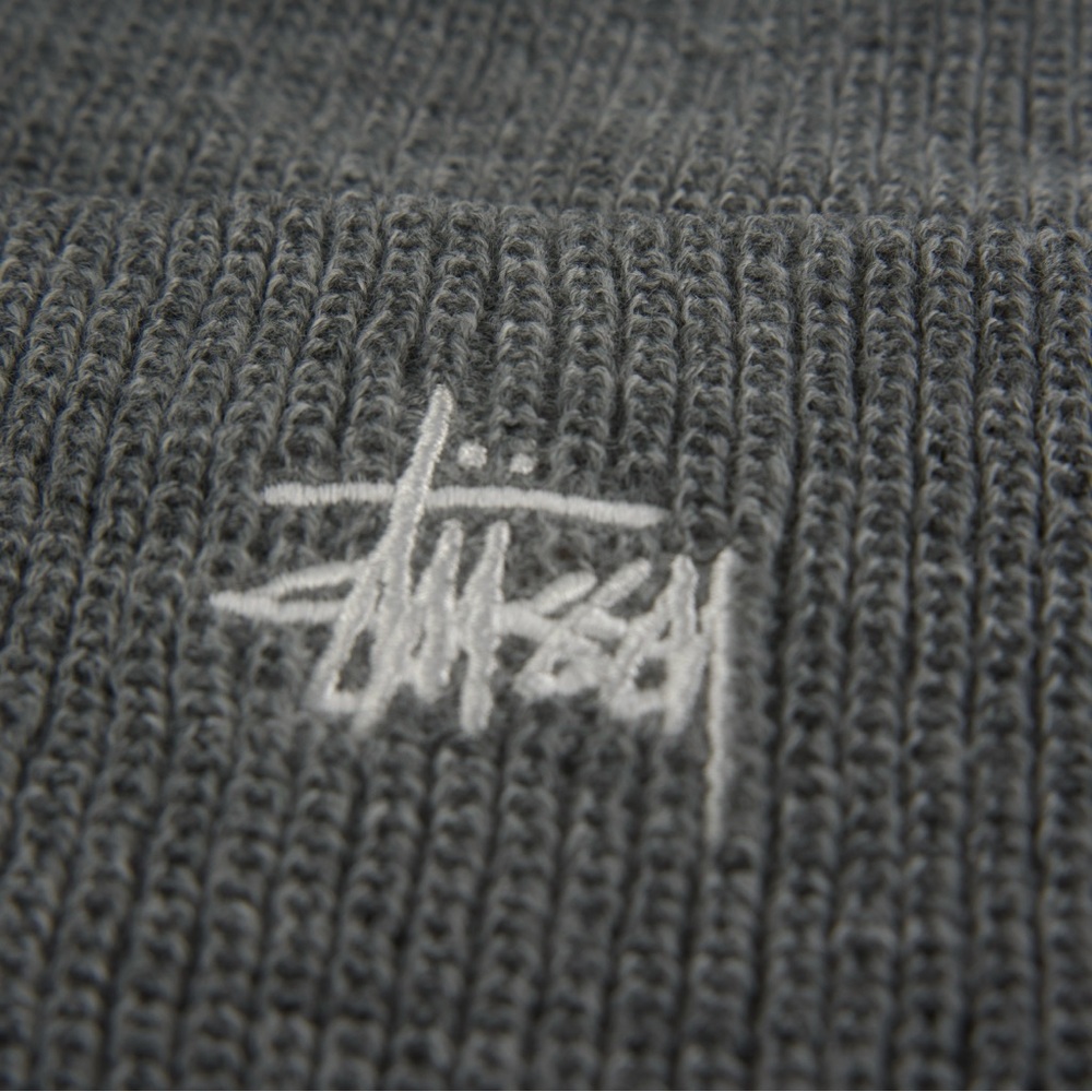 Stussy Streetwear Cuffed Knit Beanie Gray One Size Brand New With Tag Authentic - Picture 4 of 4